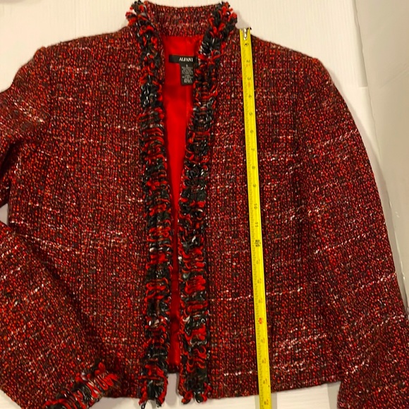 ALFANI Women’s Tweed Wool Blend Lined Business Stylish Chic Jacket size 6 EUC - Picture 11 of 11